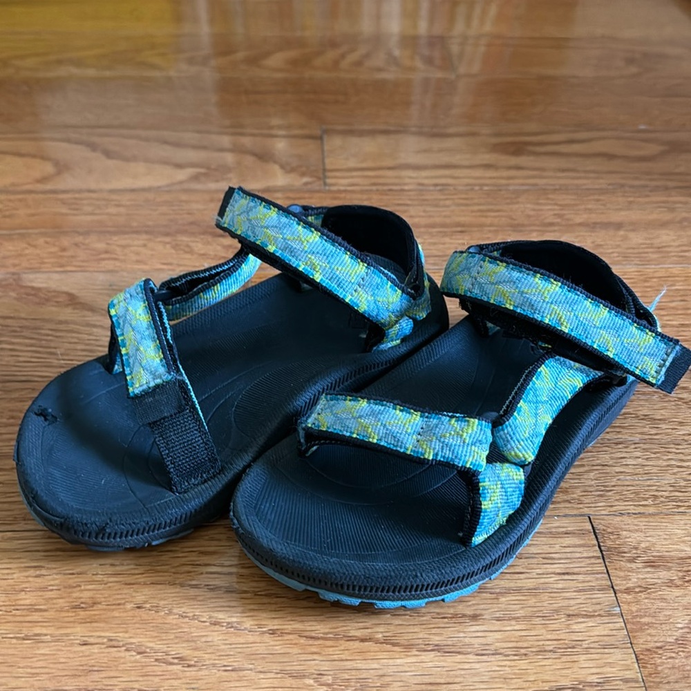 Teva Kids Green Blue Strappy Sandals Shoes